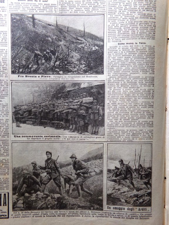 La Domenica del Corriere 19 Maggio 1918 WW1 Aerei Usa …