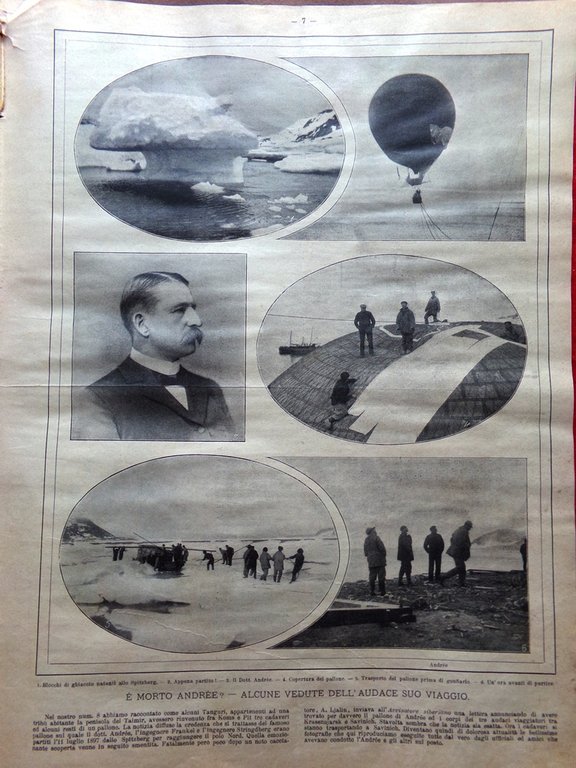 La Domenica del Corriere 19 Marzo 1899 Andrée Disastro Forest …