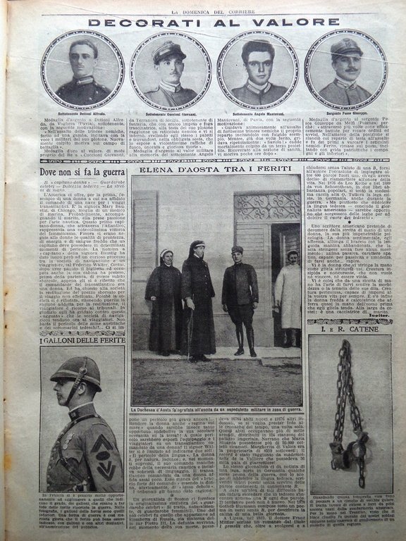 La Domenica del Corriere 19 Marzo 1916 WW1 Trincea Centrale …