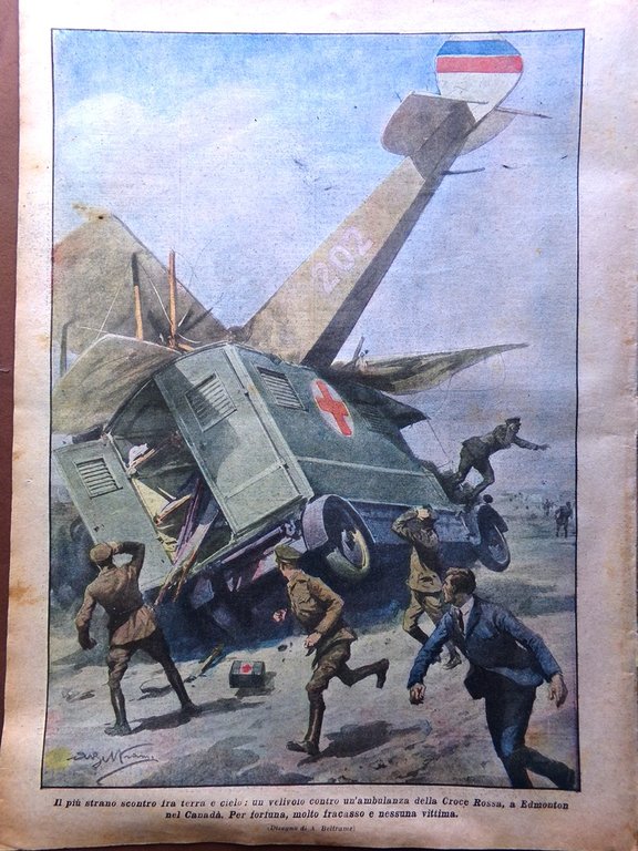 La Domenica del Corriere 19 Marzo 1922 Enrico Caruso Rovine …