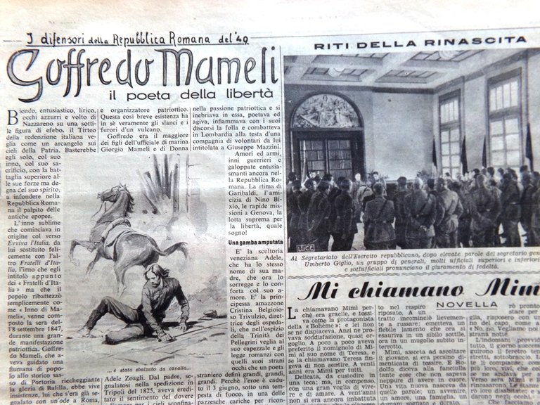 La Domenica del Corriere 19 Marzo 1944 WW2 Barbarigo Cielo …