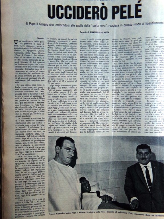 La Domenica del Corriere 19 Marzo 1967 Pelè Ticino Nicotina …