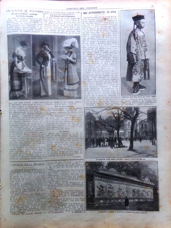 La Domenica del Corriere 19 Novembre 1911 Fara Dolore Cinesi …