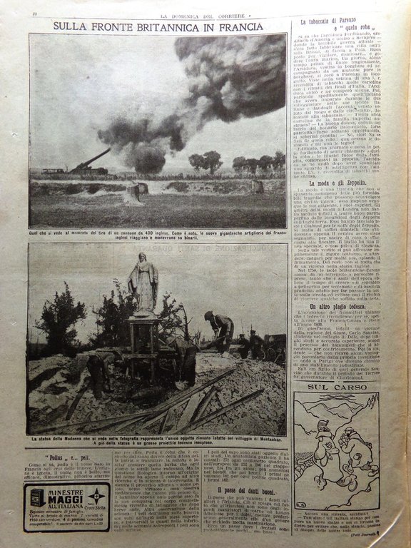 La Domenica del Corriere 19 Novembre 1916 WW1 Carso Santi …