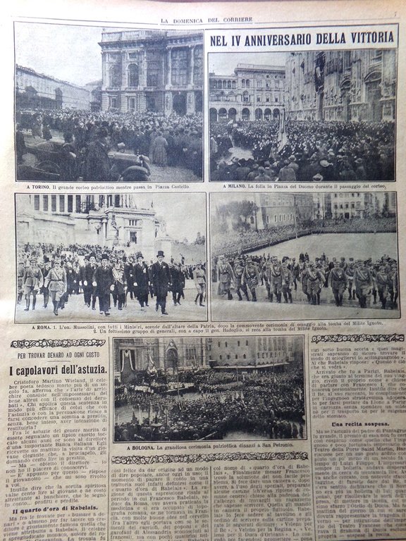 La Domenica del Corriere 19 Novembre 1922 Capus Mussolini Jeffren …