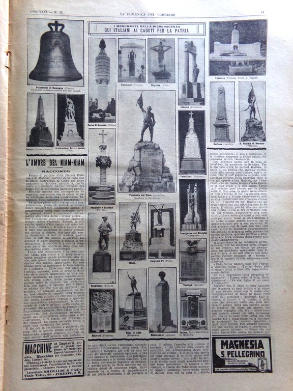 La Domenica del Corriere 19 Ottobre 1924 Coogan Gignese Aviazione …