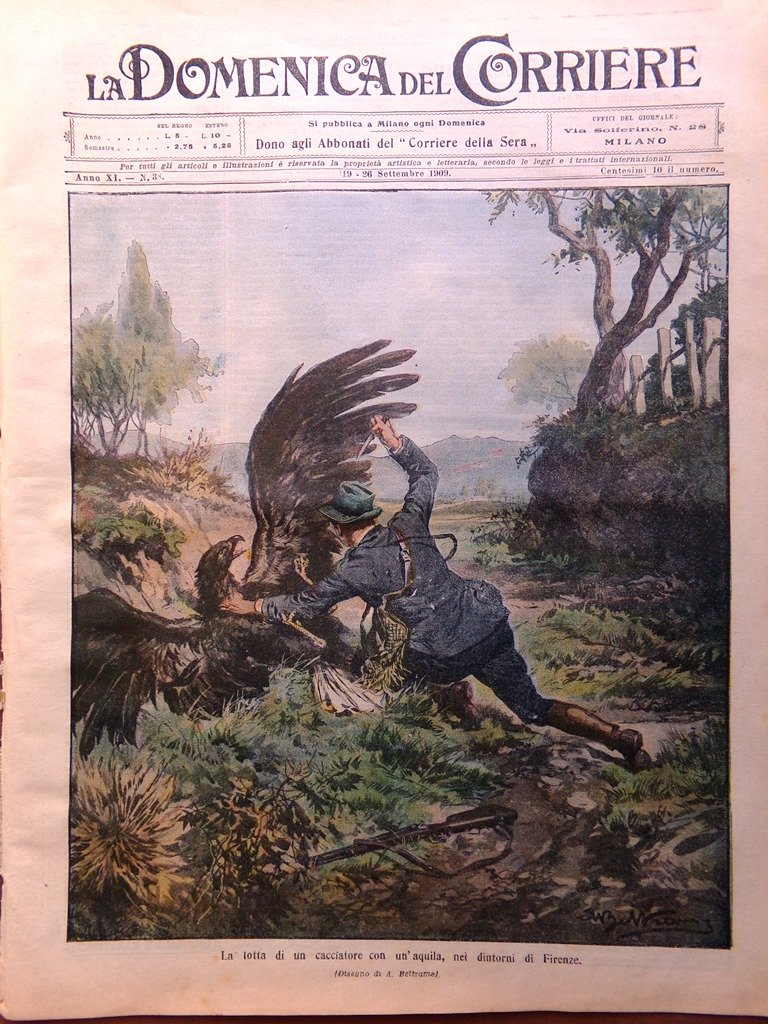 La Domenica del Corriere 19 Settembre 1909 Circuito Aereo Brescia …