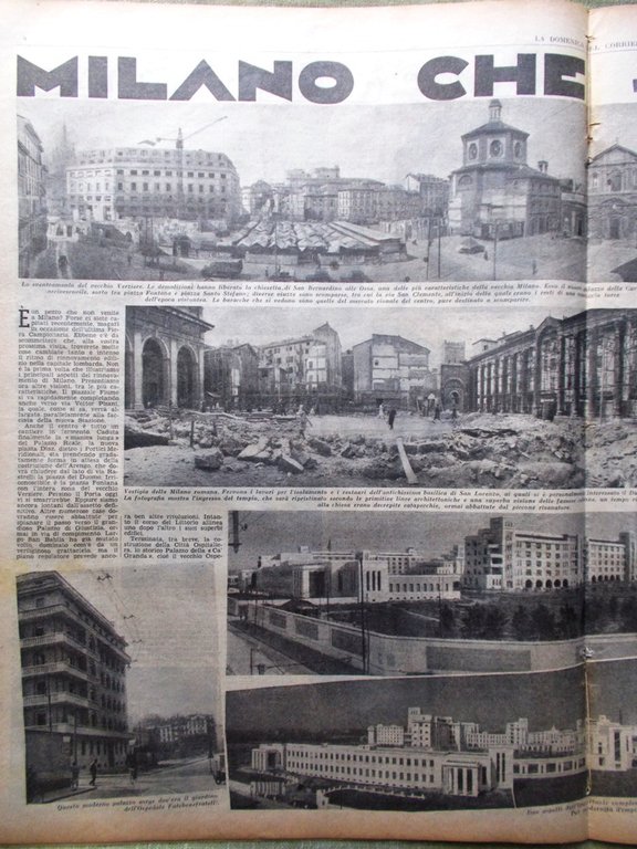 La Domenica del Corriere 19 Settembre 1937 Rinnovamento di Milano … | Immagine Gallery 3