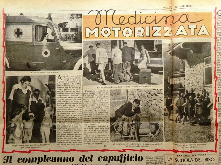 La Domenica del Corriere 19 Settembre 1943 WW2 Proiettili Medicina …