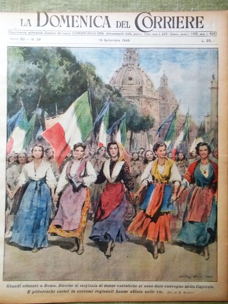 La Domenica del Corriere 19 Settembre 1948 Inondazioni in Piemonte …