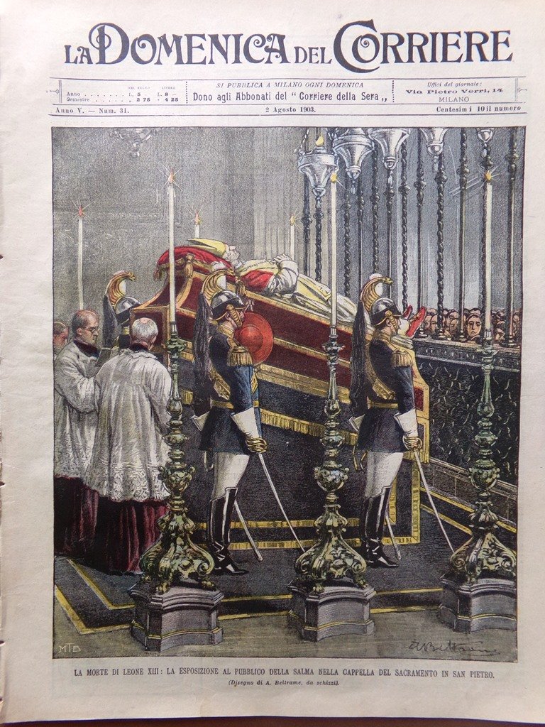 La Domenica del Corriere 2 Agosto 1903 Leone XIII Canarie …