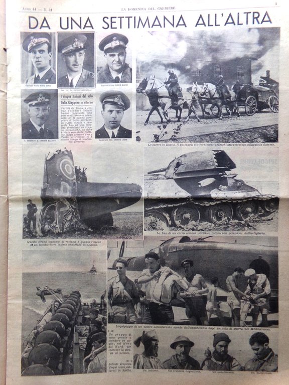 La Domenica del Corriere 2 Agosto 1942 WW2 Italia Giappone …