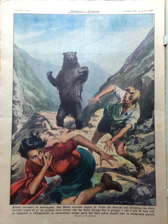 La Domenica del Corriere 2 Agosto 1953 Ruggero Ruggeri Margaret …