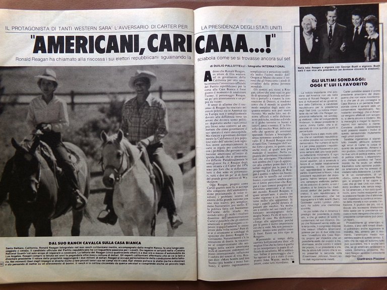 La Domenica del Corriere 2 Agosto 1980 Borg David Reagan …