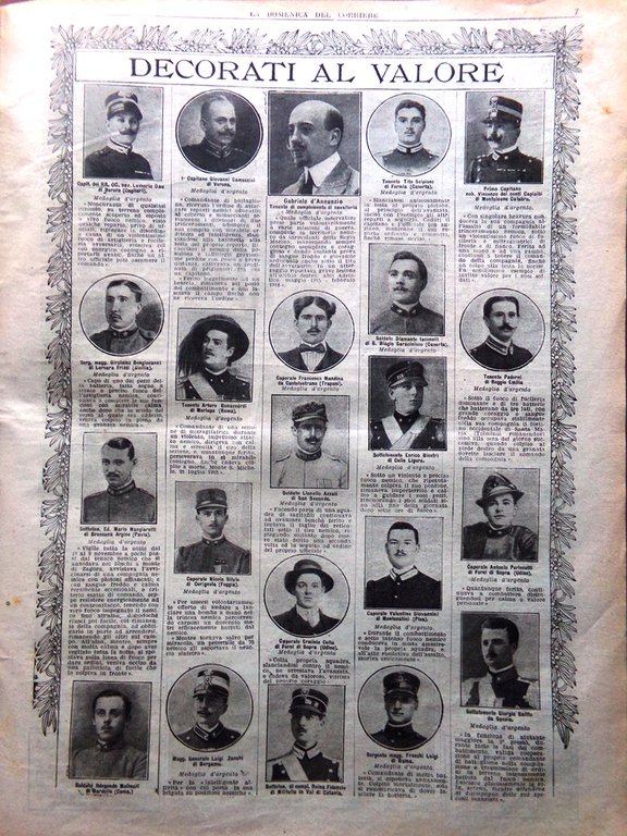 La Domenica del Corriere 2 Aprile 1916 WW1 Alessandro Cadorna …
