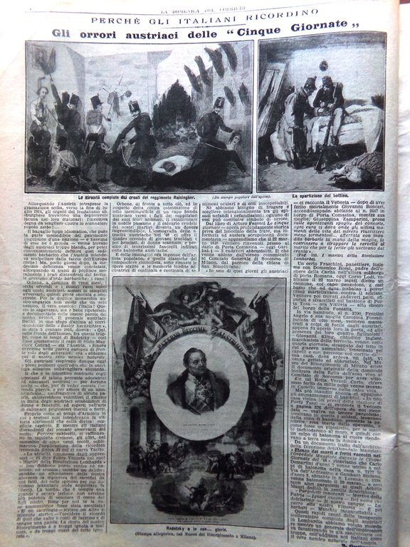 La Domenica del Corriere 2 Aprile 1916 WW1 Alessandro Cadorna …