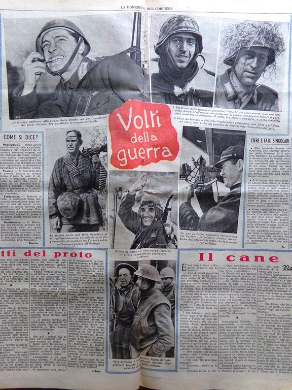 La Domenica del Corriere 2 Aprile 1944 WW2 Cassino Distrutta …