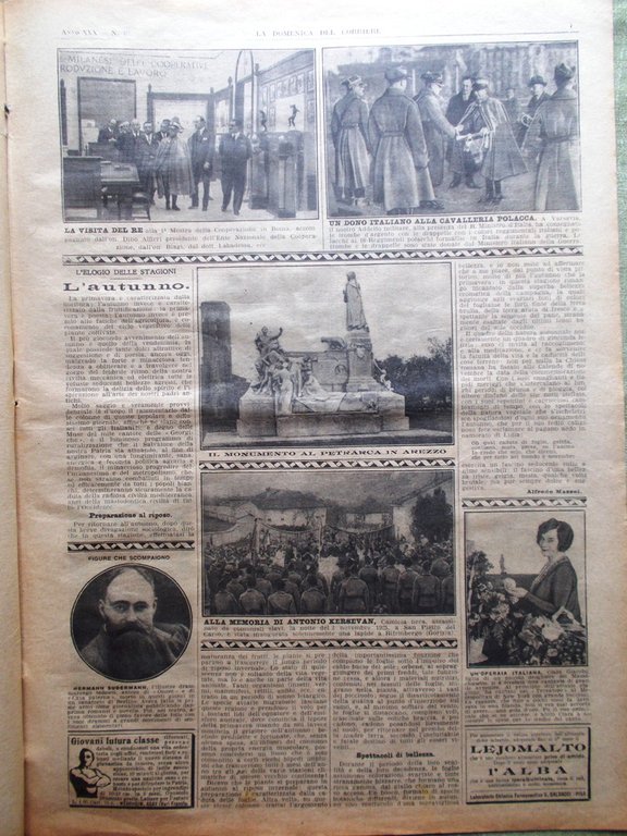 La Domenica del Corriere 2 Dicembre 1928 Sudermann Carnera Tesori …