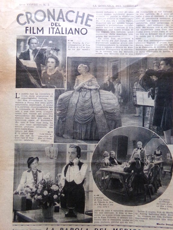 La Domenica del Corriere 2 Febbraio 1936 Girolamo Segato Neghelli …