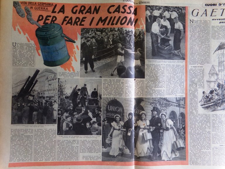 La Domenica del Corriere 2 Febbraio 1941 WW2 Germania Totò …