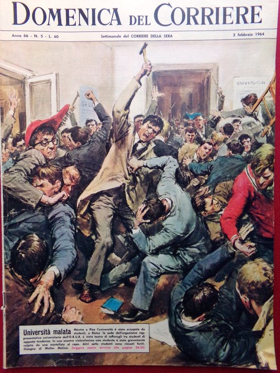 La Domenica del Corriere 2 Febbraio 1964 Mafia Tricolore Sanremo … | Immagine Gallery 1