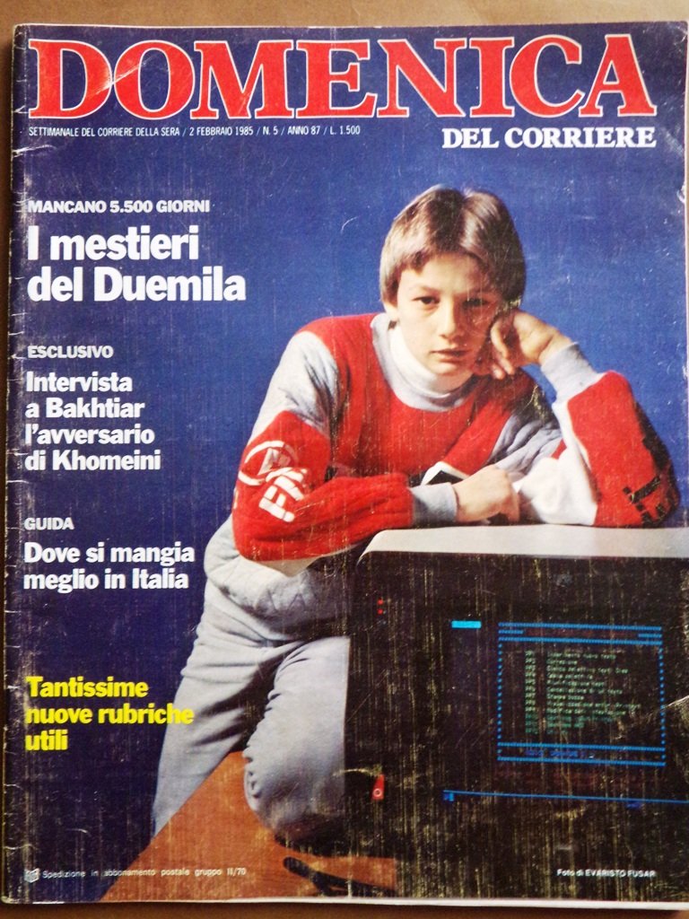 La Domenica del Corriere 2 Febbraio 1985 Bearzot Bakhtiar Moravia …