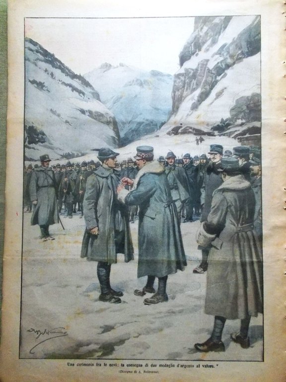 La Domenica del Corriere 2 Gennaio 1916 WW1 Feriti Gas …