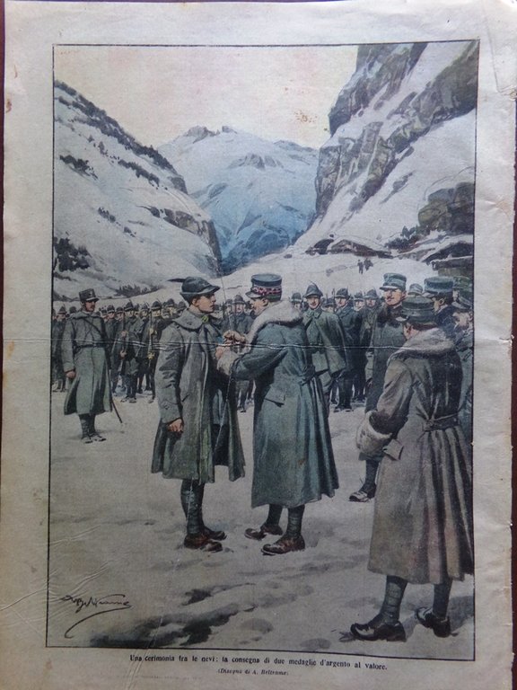 La Domenica del Corriere 2 Gennaio 1916 WW1 Feriti Gas …