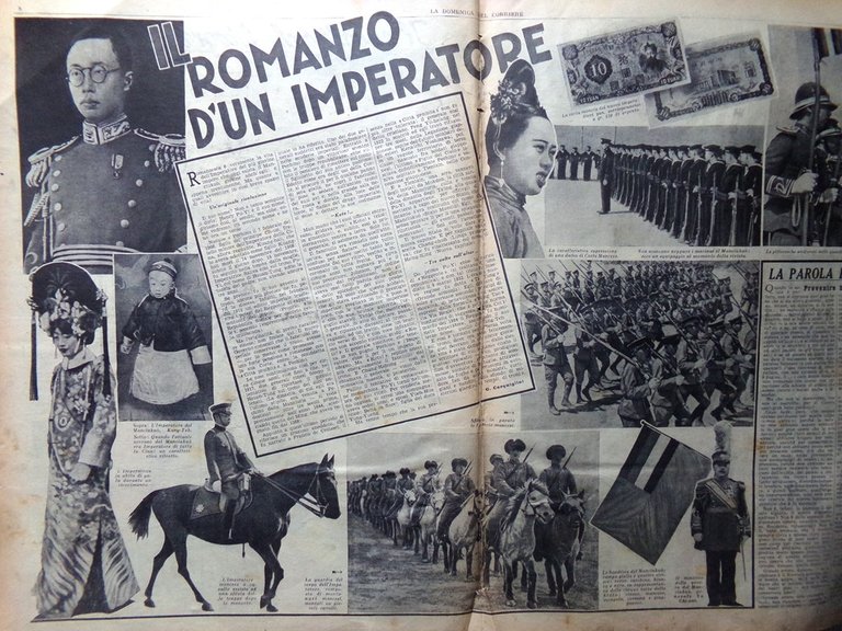 La Domenica del Corriere 2 Gennaio 1938 Duce Manciukuò Fantini …