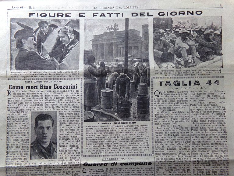 La Domenica del Corriere 2 Gennaio 1944 WW2 Cozzarini Tasso … | Immagine Gallery 3