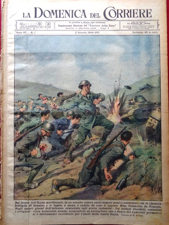 La Domenica del Corriere 2 Gennaio 1944 WW2 Cozzarini Tasso … | Immagine Gallery 2
