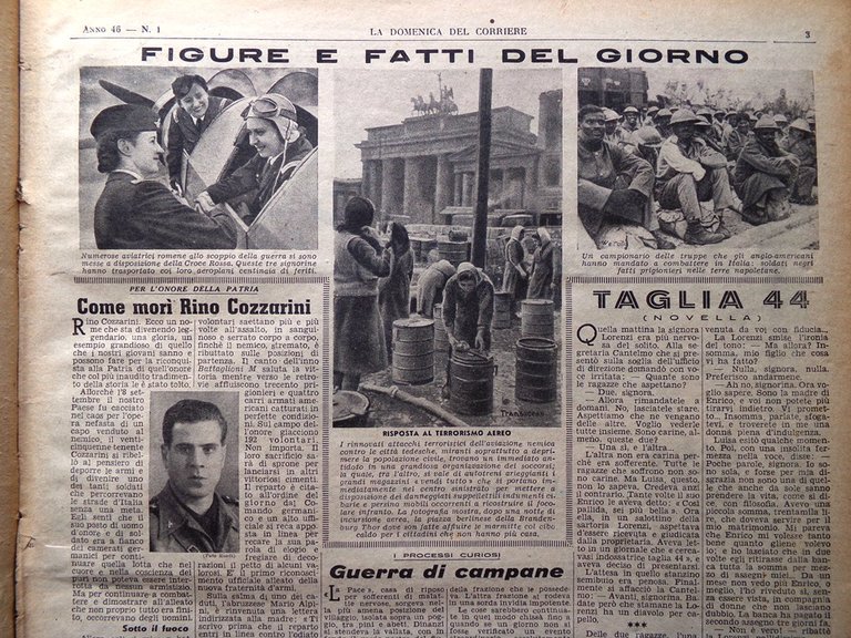 La Domenica del Corriere 2 Gennaio 1944 WW2 Cozzarini Tasso … | Immagine Gallery 4
