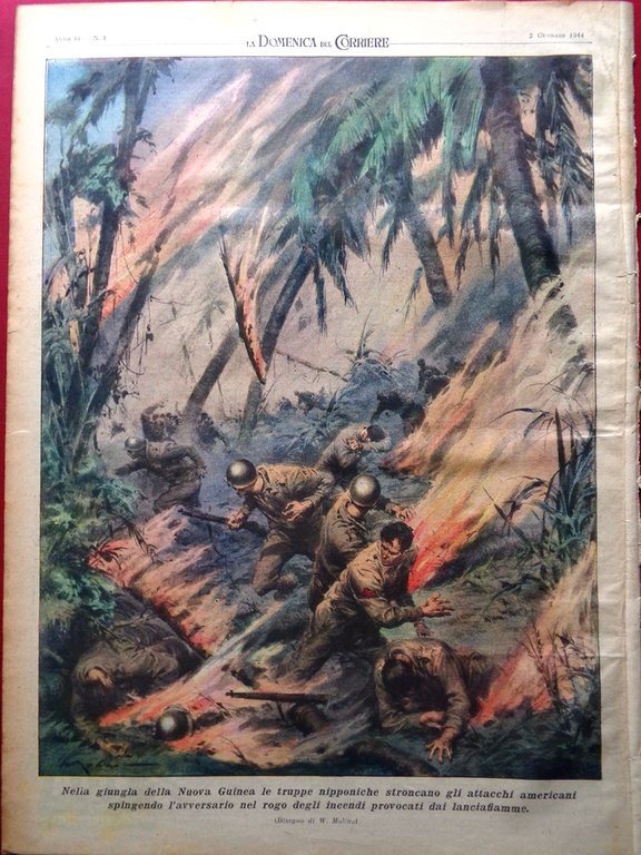 La Domenica del Corriere 2 Gennaio 1944 WW2 Cozzarini Tasso … | Immagine Gallery 6