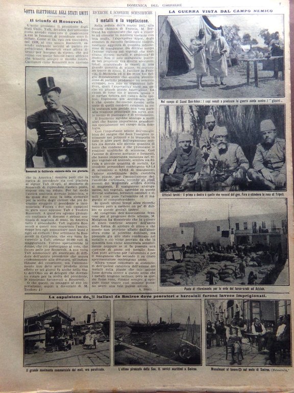 La Domenica del Corriere 2 Giugno 1912 Roosevelt Salomone Smirne … | Immagine Gallery 4