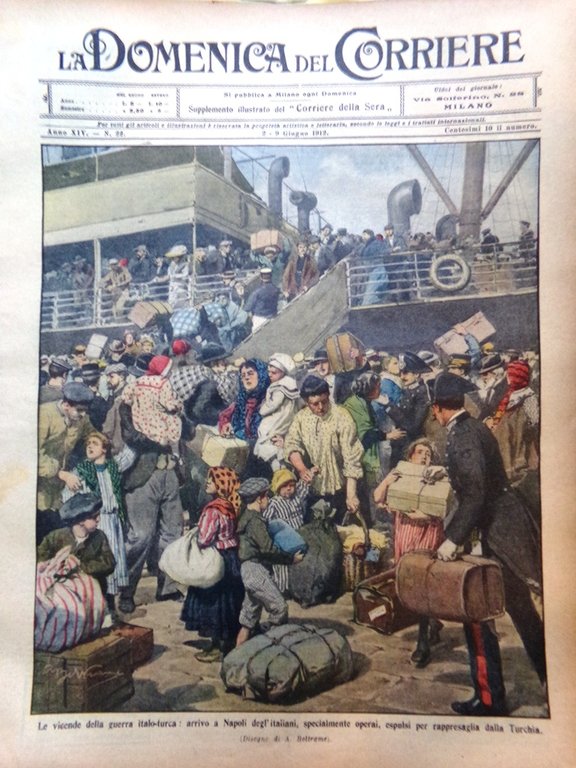 La Domenica del Corriere 2 Giugno 1912 Roosevelt Salomone Smirne … | Immagine Gallery 4