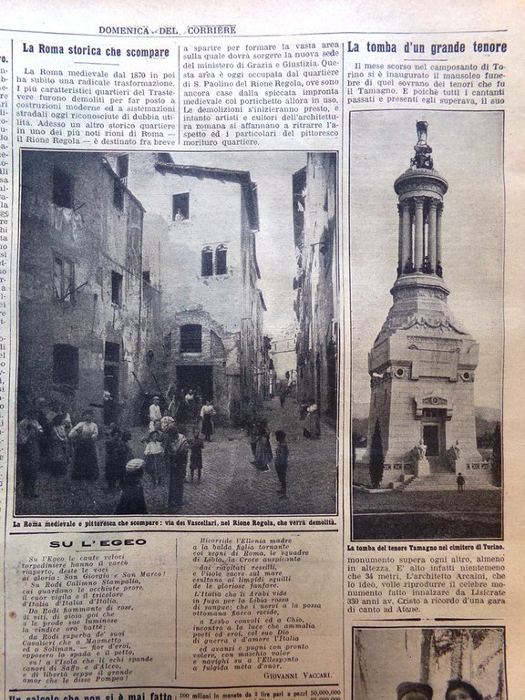 La Domenica del Corriere 2 Giugno 1912 Roosevelt Salomone Smirne … | Immagine Gallery 14