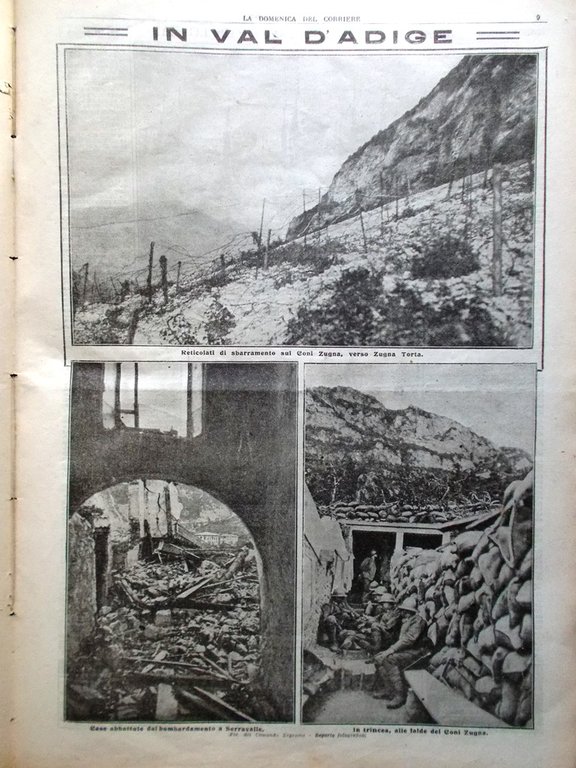 La Domenica del Corriere 2 Luglio 1916 WW1 Alpini Absburgo …