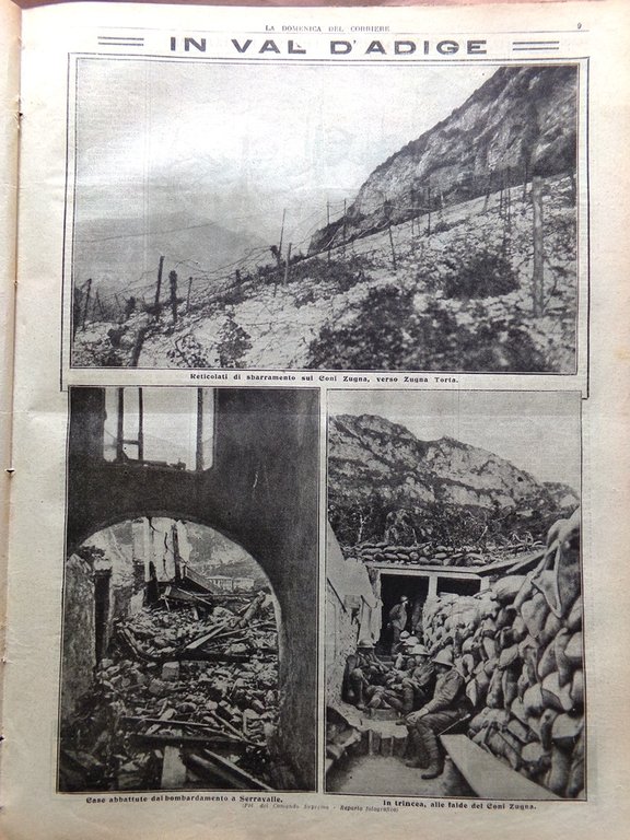 La Domenica del Corriere 2 Luglio 1916 WW1 Alpini Absburgo …