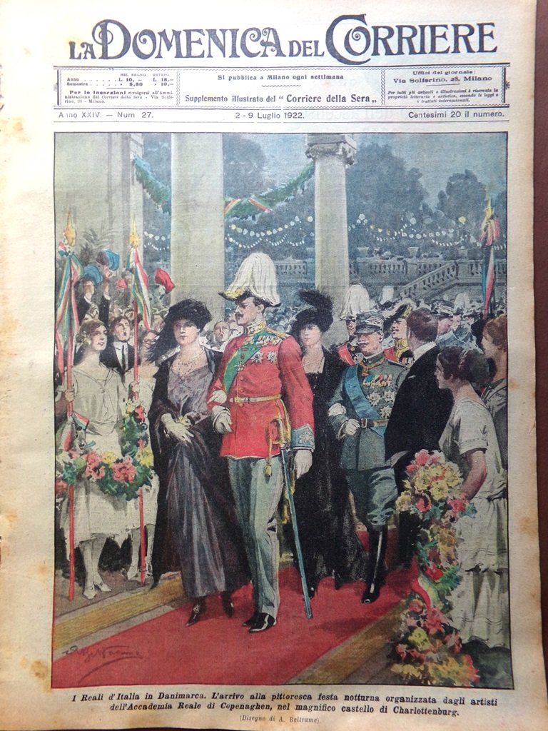 La Domenica del Corriere 2 Luglio 1922 Pirelli Milano Ramadan …