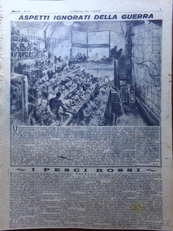 La Domenica del Corriere 2 Luglio 1944 WW2 Inghilterra Dinamite …