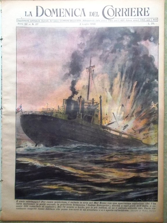 La Domenica del Corriere 2 Luglio 1950 Beltrame Toscanini Goretti … | Immagine Gallery 1