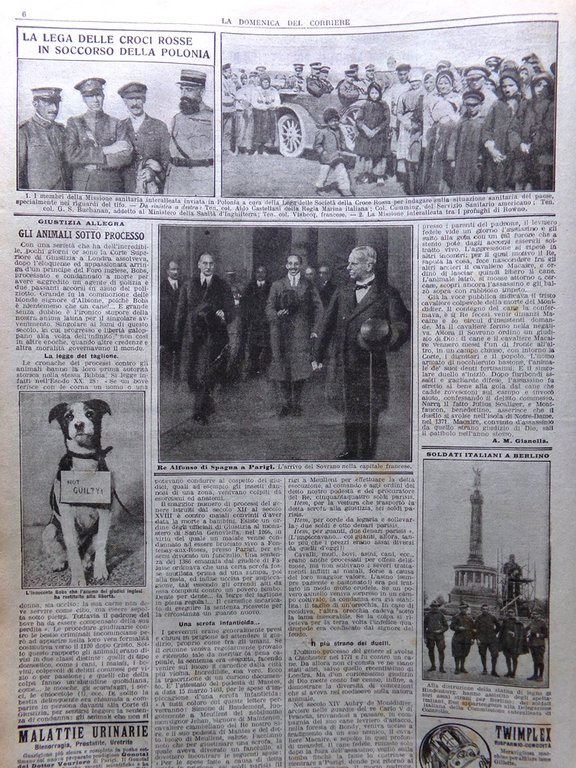 La Domenica del Corriere 2 Novembre 1919 Anniversario Vittoria Massoneria …