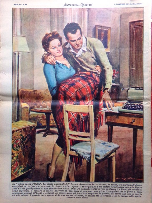 La Domenica del Corriere 2 Novembre 1958 Papa Giovanni XXIII …