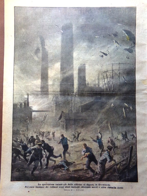 La Domenica del Corriere 2 Ottobre 1921 Oppau Germania Dante …