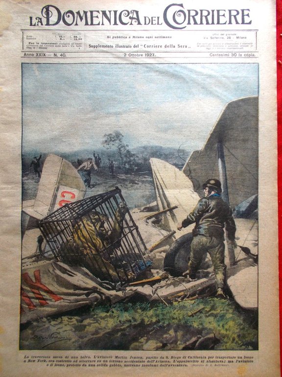 La Domenica del Corriere 2 Ottobre 1927 Forzati Savona Fantasma … | Immagine Gallery 1