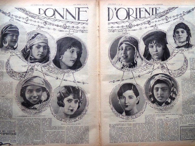 La Domenica del Corriere 2 Ottobre 1932 Donne Oriente Bersaglieri …