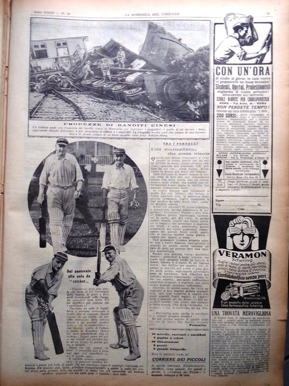 La Domenica del Corriere 2 Ottobre 1932 Donne Oriente Bersaglieri …