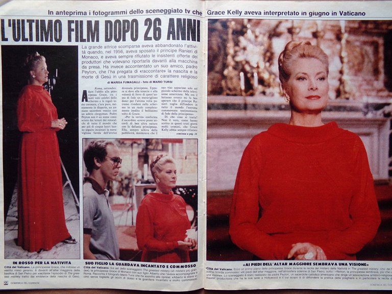 La Domenica del Corriere 2 Ottobre 1982 Morte Grace Kelly …