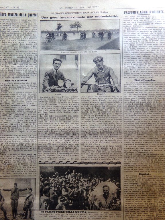 La Domenica del Corriere 2 Settembre 1923 Abruzzo Tiraboschi Motociclette … | Immagine Gallery 4