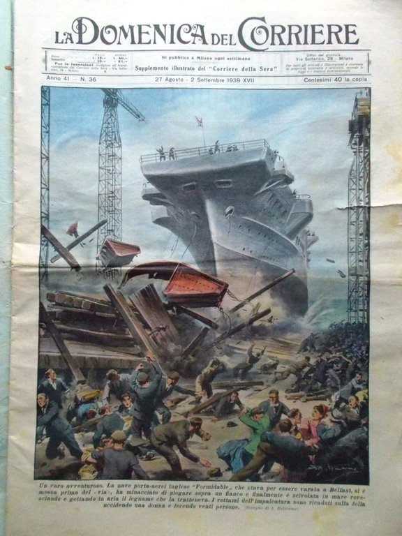 La Domenica del Corriere 2 Settembre 1939 Almenno Esodo Polonia … | Immagine Gallery 1